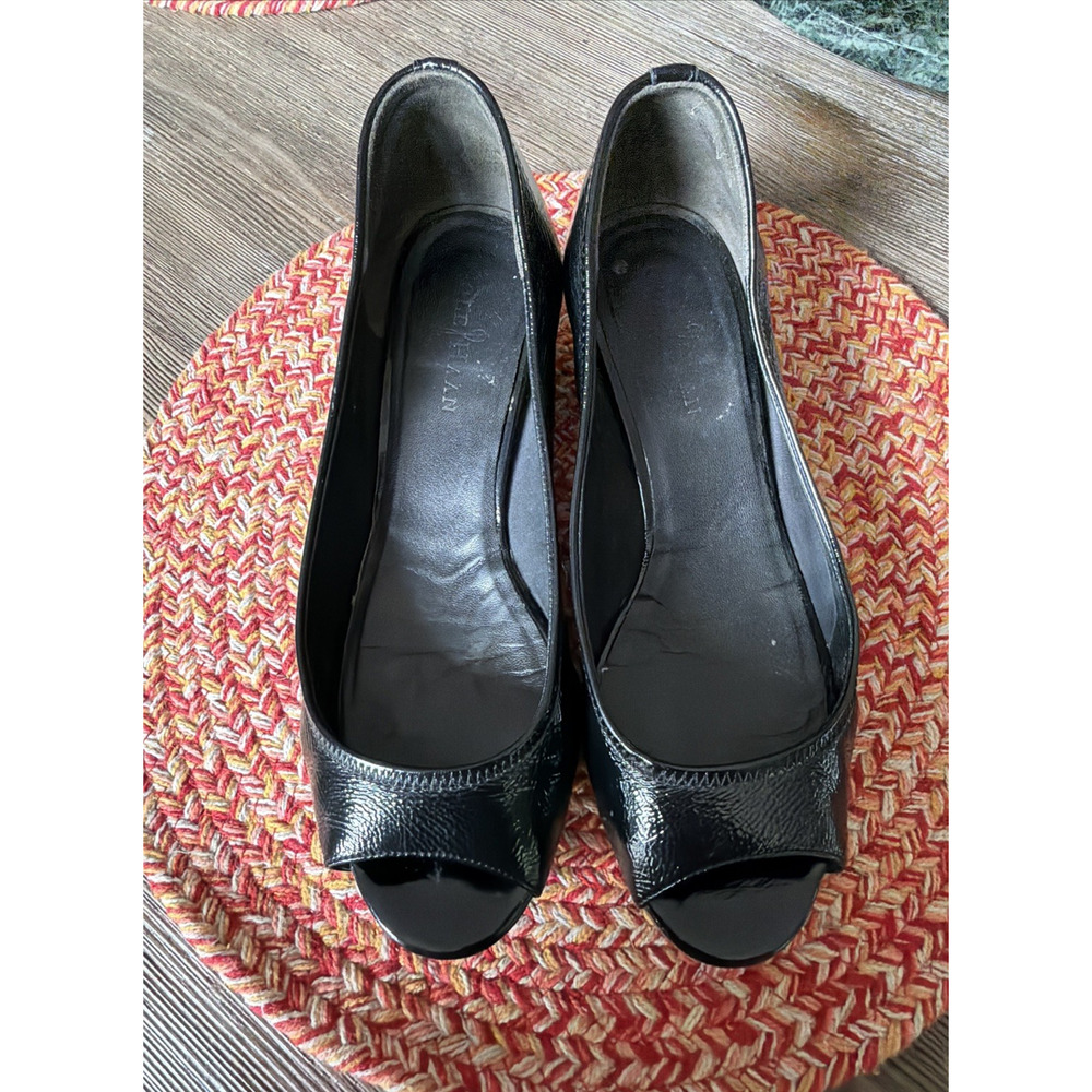 Cole Haan Nike Air lot Open Toe Wedge Black leather Women’s Size 8 1/2 soft
